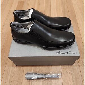 KENNETH COLE size 13 mens Black Leather Loafers slip on shoes dress casual new